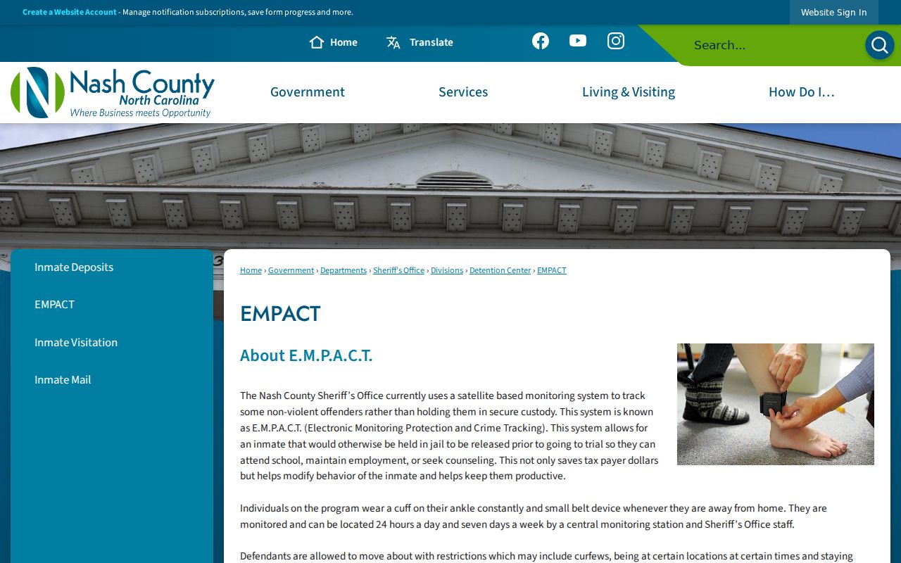 Nash County arrest pretrial EMPACT monitoring