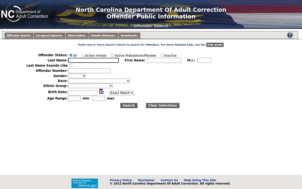 Nash County criminal court case NCDAC status search