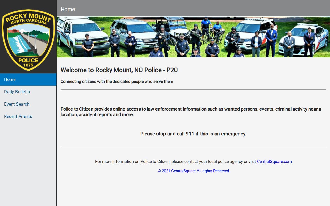 Rocky Mount Police2Citizen criminal records search for Nash County events